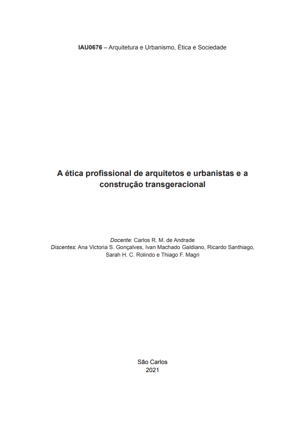 Capa da monografia