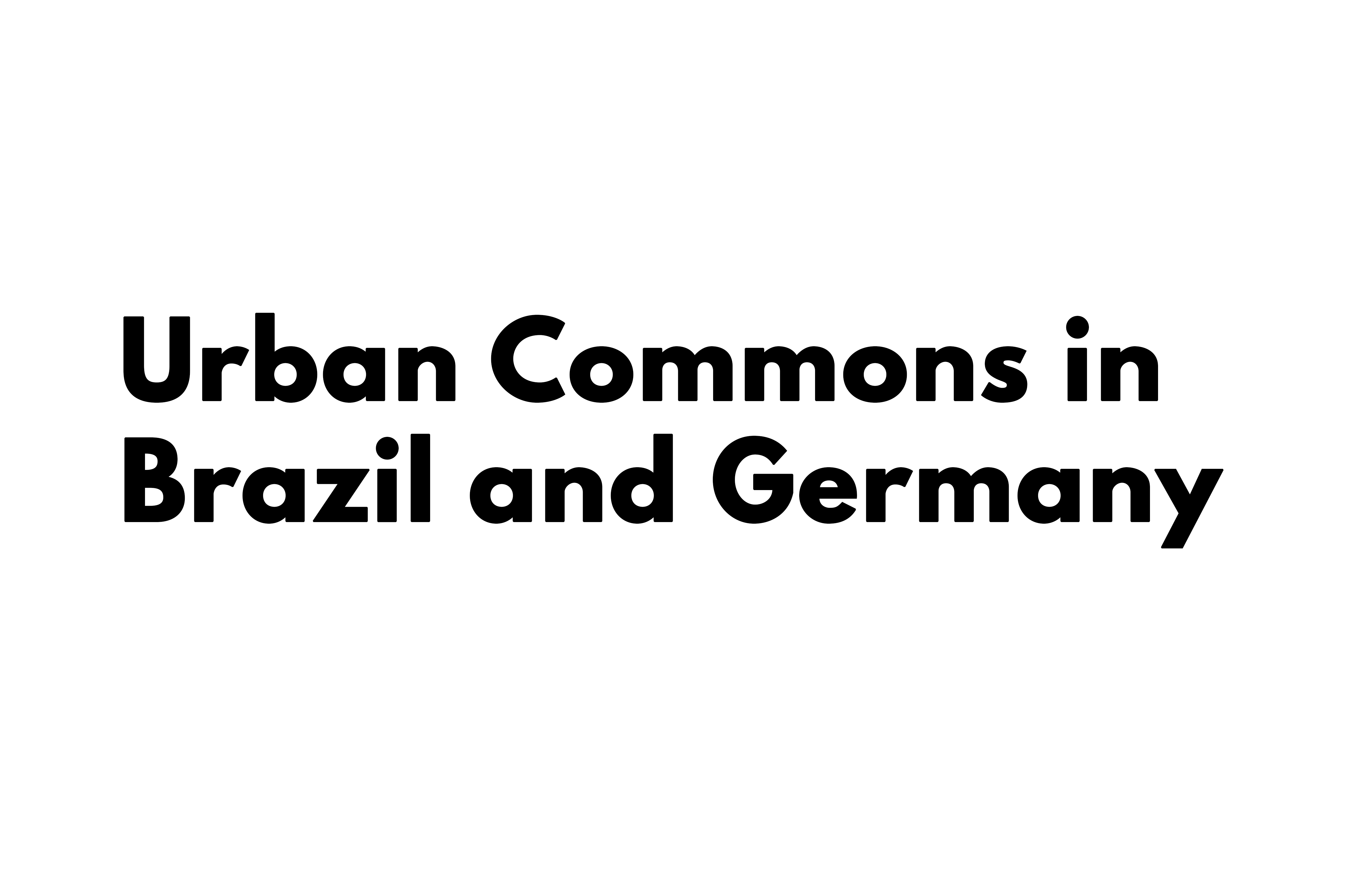 Urban Commons in Brazil and Germany